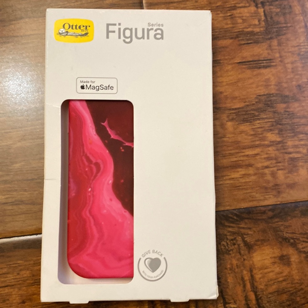 OtterBox Figura MagSafe Phone Case Pink & Red Swirl